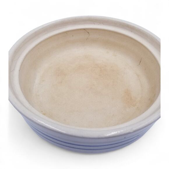 MARSHALL POTTERY Blue Stripe E.J. HUMPHRIES Tortilla WrMr w/Lid Marshall TX RARE - Picture 7 of 8